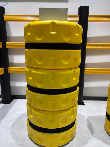 Square column protector for forklifts