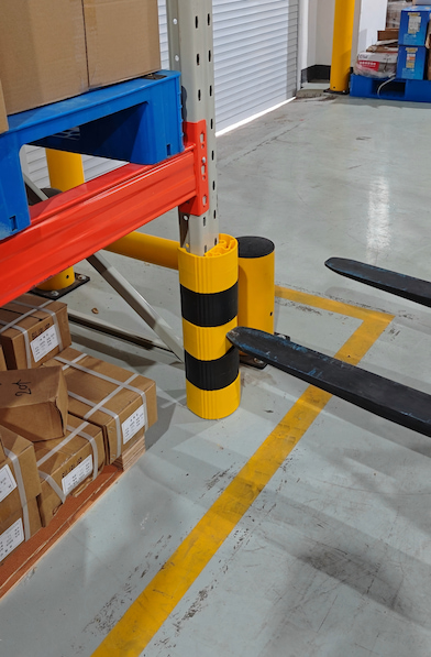polymer rack upright protector